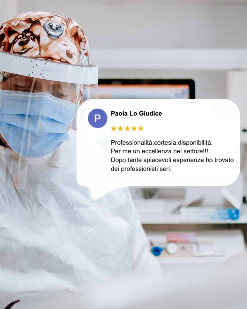 Immagine di una recensione con su scritto: "Professionalità cortesia e disponibilità. Per me un'eccellenza nel settore! Dopo tante spiacevoli esperienze ho trovato dei professionisti seri."